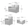 SVITA ROMA Polyrattan Lounge Rattan Garten Möbel Set mit Produktbild-Vorschau 11