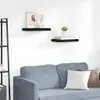 Półki Ścienne, 2 Szt., Czarne, 40X23X3,8 Cm, Mdf Lumarko! Podgląd zdjęcia produktu 2