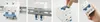 A collage of four images showing a circuit breaker and its installation on a DIN rail. Produktbild-Vorschau