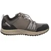 A side view of a single gray Skechers walking shoe against a white background. Voir les images du produit