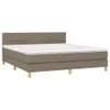 [Home] Boxspringbett mit Matratze Taupe 180x200 cm Stoff , Produktbild-Vorschau 2