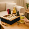 Relaxdays Couchbar, Bambus, 2 Snackschalen, 3 Dipschalen, Produktbild-Vorschau 2