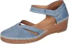 Manitu Damen Sandalen Leder Sandaletten Keilabsatz 910005, Produktbild-Vorschau 7