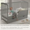 Love For Sleep Grau Babybett Gitterbett mit Schublade 120 x Produktbild-Vorschau 6