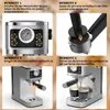 Espressomaschine halbautomatisch mit Manometer, 20 Bar Produktbild-Vorschau 4