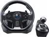 A gaming steering wheel and gear shifter set against a white background. Náhľad obrázku produktu