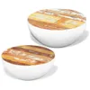 The Living Store 2-tlg. Couchtisch-Set Halbkugel Altholz Produktbild-Vorschau 3