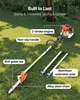 A pole saw with its attachments laid out on a grassy lawn. Produktbild-Vorschau