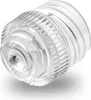 A close-up studio shot of a clear plastic coffee machine frother nozzle. Produktbild-Vorschau