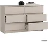 Kommode K120 Kaschmir 120 cm 6 Schubladen 120x40x77 cm Produktbild-Vorschau 2