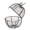 Clayre & Eef Korb Apfel Ø 11x14 cm Braun Metall Produktbild-Vorschau 3