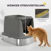PawHut Edelstahl Katzentoilette, geschlossen, mit Produktbild-Vorschau 6