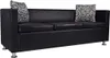 Sofa 3-Sitzer Kunstleder Schwarz Produktbild-Vorschau 1