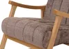 Fotel bujany HWC-K10, leżanka, drewno   tkanina/tkanina Podgląd zdjęcia produktu 7