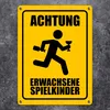 Metallschild in 15x20 cm mit Warnmännchen - Achtung Produktbild-Vorschau 2