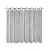 A white sheer curtain hanging on a rod. Produktbild-Vorschau