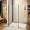 Walk in Duschkabine 60x200cm Duschwand mit 30x200cm Flipper Produktbild-Vorschau 2