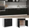 vidaXL Schubunterschrank Schwarz 80x46x81,5 cm Produktbild-Vorschau 1