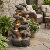 Großer Gartenbrunnen BK902 mit LED Beleuchtung Felsen Produktbild-Vorschau 7