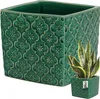 KOTARBAU® Céramique Pot de fleurs carré Vintage Turquoise Voir les images du produit 1