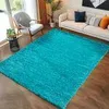 Teppich Wohnzimmer Hochflor Einfarbiges Design Langflor Produktbild-Vorschau 1