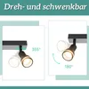 ZMH LED plafondlamp, 2 lichtpunten, zwart. Plafondlamp met Productafbeelding-voorbeeld 5