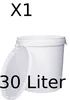 BenBow Seau avec couvercle 30L x1 Blanc - qualité Voir les images du produit 1