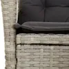 vidaXL Gartensessel mit Kissen Verstellbar Hellgrau Poly Produktbild-Vorschau 8