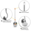A toilet brush with callouts highlighting its features. Produktbild-Vorschau
