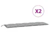 A long, gray cushion for a garden bench, shown from a slightly elevated side angle against a white background. The text 'X2' is visible in a purple circle in the upper right corner. Náhľad obrázku produktu