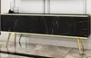 Szafka RTV Nowoczesna Mała Komoda RTV Glamour Marmur Black Podgląd zdjęcia produktu 2