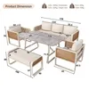 Gartenlounge-Set für 6-7 Personen–Rattan Sitzgruppe in Produktbild-Vorschau 6
