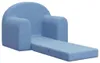 Sofá cama infantil felpa suave azul Vista previa de la imagen del producto 4