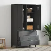 vidaXL Priemyselná šatníková skriňa antracit 90x50x180 cm Náhľad obrázku produktu 2