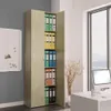 A tall, narrow cabinet filled with binders is shown in an office setting. Produktbild-Vorschau