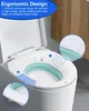 A bidet attachment for a toilet seat is shown with callouts highlighting its features. Produktbild-Vorschau