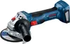 A cordless angle grinder is shown against a white background. Produktbild-Vorschau
