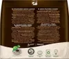 The back of a coffee packaging with multiple languages and certifications. Produktbild-Vorschau