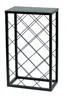 A black metal wine rack with a diamond pattern inside, shown against a white background. Produktbild-Vorschau