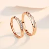 Josfeva Argent Sterling Couple Réglable Alliances Blanc Voir les images du produit 2
