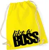 Huuraa Turnbeutel like a Boss Spruch 12 Liter Yellow Produktbild-Vorschau 1