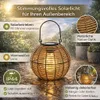 Formano Solarlaterne Garten LED Metall 19 cm Rattan-Optik Produktbild-Vorschau 3