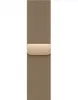 A close-up, top-down view of a gold-colored Apple Watch band. Produktbild-Vorschau