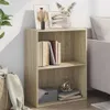 vidaXL Regał na książki 2 przegrody dąb sonoma 60x30x76,5 Podgląd zdjęcia produktu 2