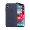 A dark blue iPhone case is shown next to an iPhone displaying its screen. Podgląd zdjęcia produktu