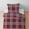 biberna melanżowa flanelowa pościel KARO burgund 1x 135x200 Podgląd zdjęcia produktu 9