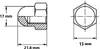 Achshutmutter Fixnippel HR 10.5 FG SW 15x22mm SRAM Nabe 3-7 Produktbild-Vorschau 6