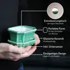 Keramický kvetináč s podšálkou v nefritovo zelenej farbe - Náhľad obrázku produktu 6