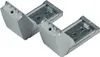 Two silver-colored refrigerator door handles are shown against a white background. Produktbild-Vorschau