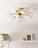 BELIANI Deckenleuchte Beige u. Gold aus Glas Rund 7 Kugel Produktbild-Vorschau 4